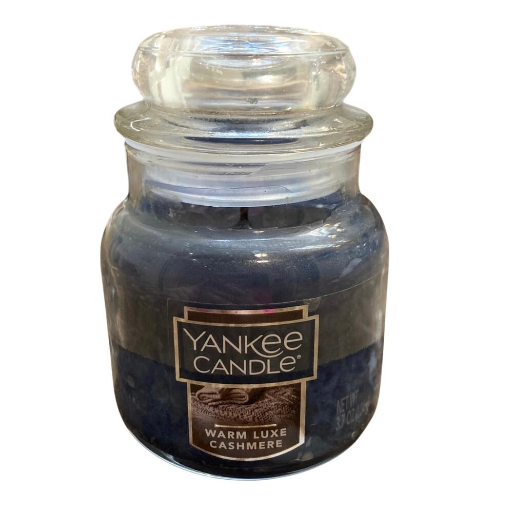 Yankee Candle Warm Luxe Cashmere Small Jar 3.7 oz Classic Label Burned